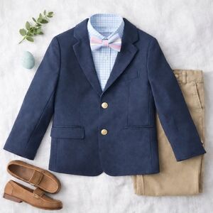 Vineyard Vines Boys Wool Blazer Size 6 Navy Classic Dress Jacket  Double Vents
